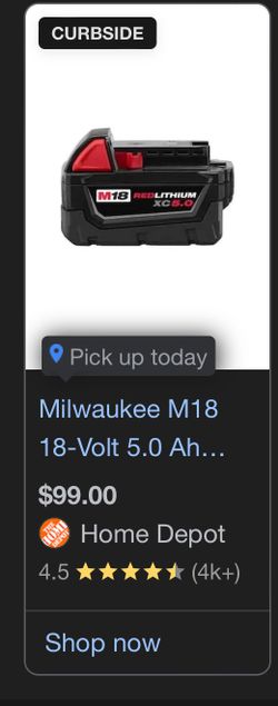 Pew Owned, In Good Conditions Still, Milwaukee XC5.0 Battery, Asking $60!