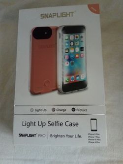 SNAPLIGTHT LIGHT SELFIE CASE BACKUP CHARGER PORT BATTERY CHARGER FOR IPHONES 8 PLUS/ 7 PLUS/ 6 PLUS BRAND NEW