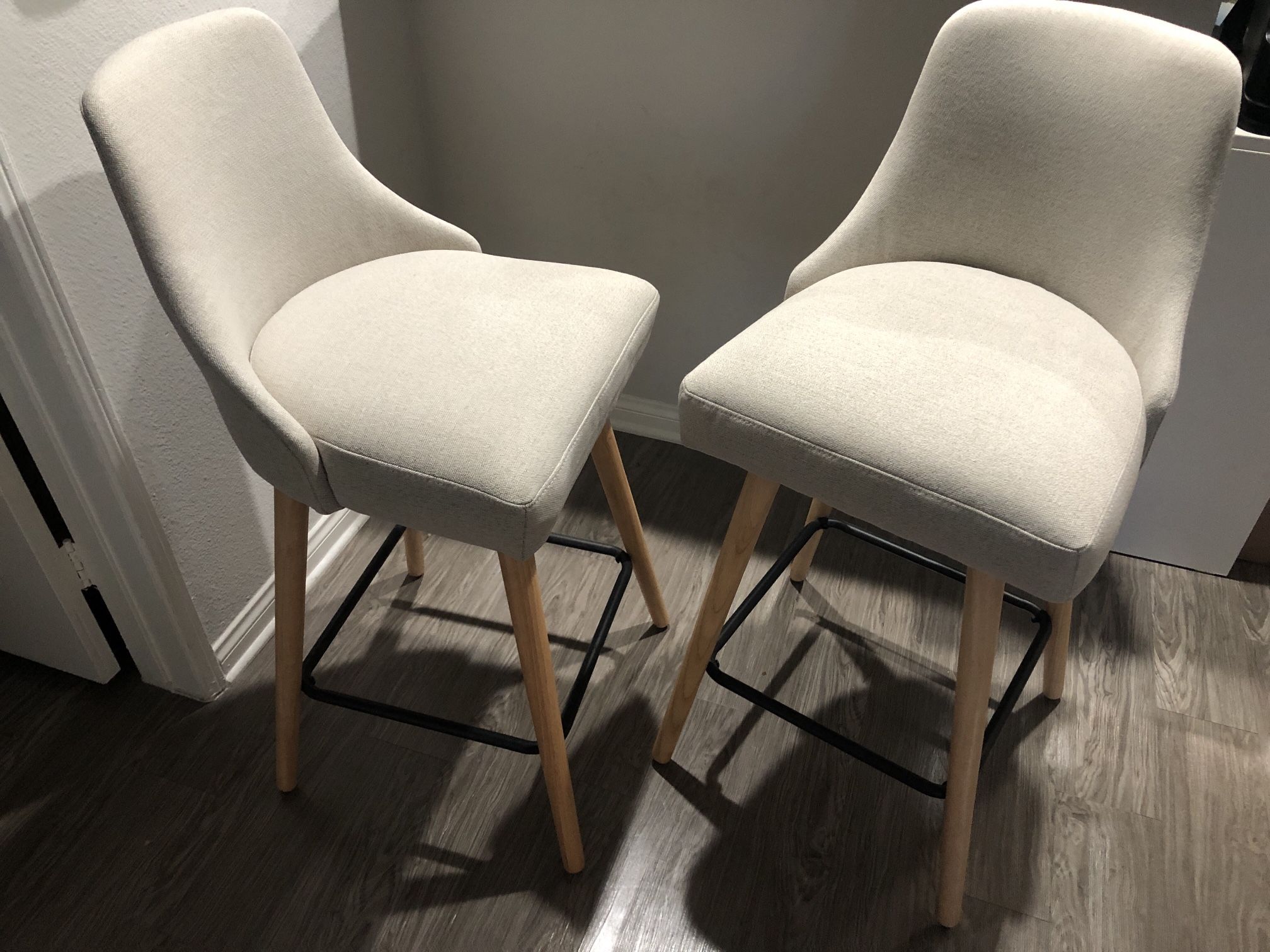 Benfield Natural Finish Upholstered Bar Stools for Sale in Culver City CA OfferUp