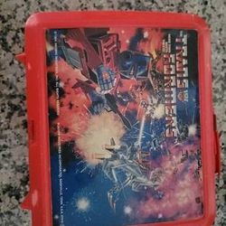 Vintage 1984 Original TRANSFORMERS Lunch Box (Aladdin Hasbro) nice shape
