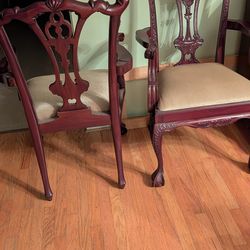 Solid Mahogany Arm Chairs Heirloom