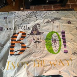 Halloween Baby Shower Backdrop