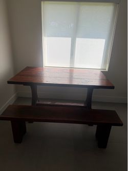 A moving sale: Olde Good Things (NYC) Wood Table and Bench