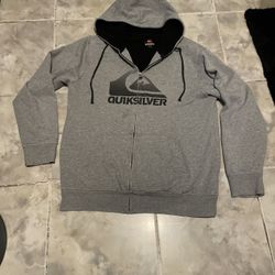 Vintage Y2K 2000’S Quicksilver Surf Zip Up Sherpa Lined Hoodie Jacket SZ L