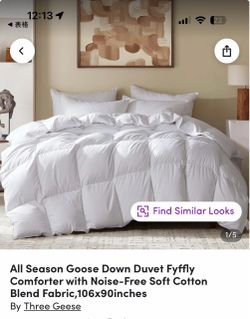 Three Geese All Season Goose Down Duvet Fluffy Comforter (King 106"x90")