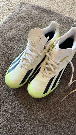 Adidas X Crazyfast Turf Indoor Soccer Shoes White/Green size women’s 8.5 and men’s 7