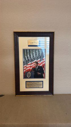 President Ronald Reagan autograph picture