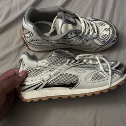 Bottega Veneta White And Siver Color Way Size 10