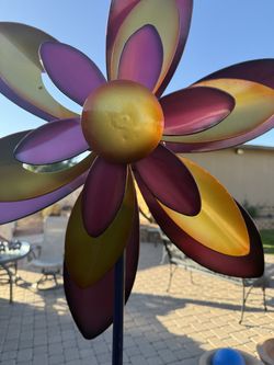 Yard Art Metal Colorful 