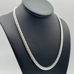 New Jewelry .925 sterling silver Cuban link chain necklace 20” 6.00mm