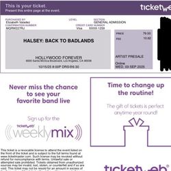 Halsey: Back to Badlands LA 3Tix
