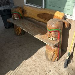 Tiki Bench Solid Tikis  