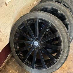 3 24 Inch Velocity Matt Black Wheels