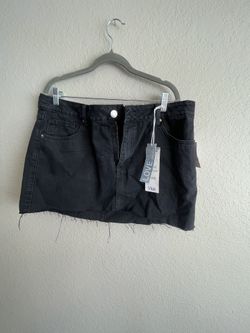 Black Jean Skirt 