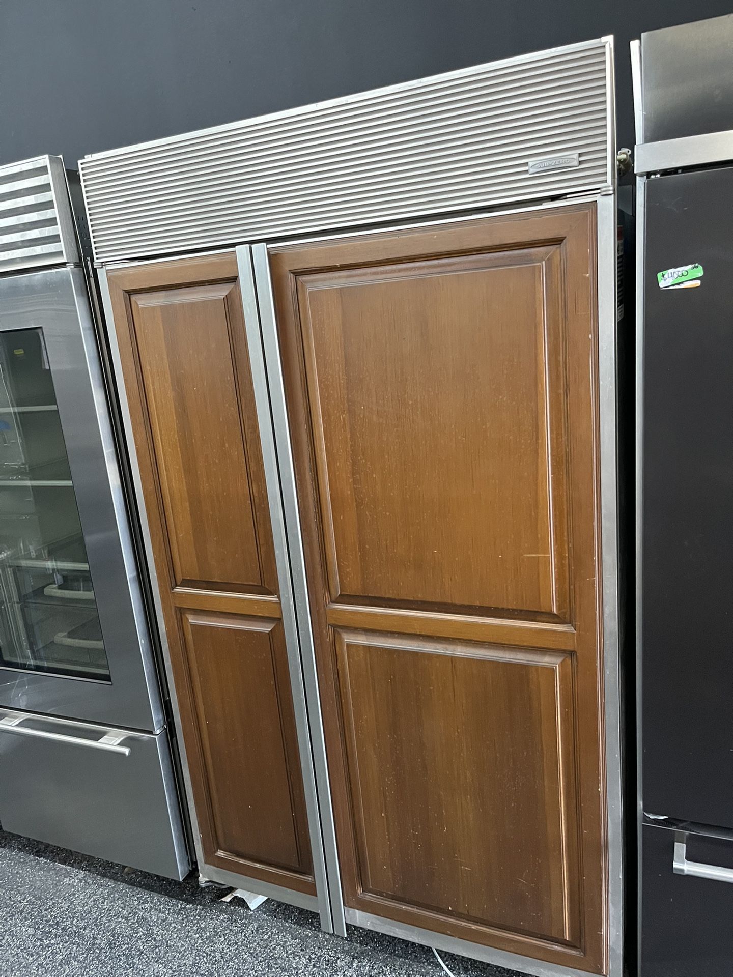 Sub Zero Side By Side Built In 48” Refrigerator Panel Ready Used