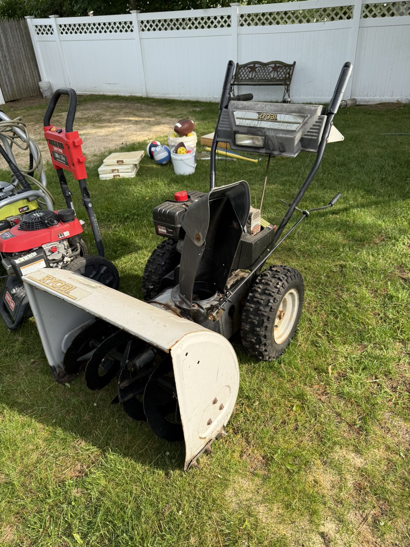 Snowblower Ryobi 9.5 Hp 26 Inch