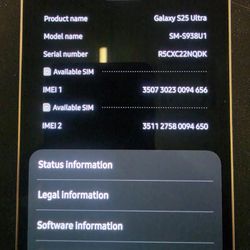 Samsung Galaxy S25 Ultra – 256GB – Unlocked  
$700 (firm)