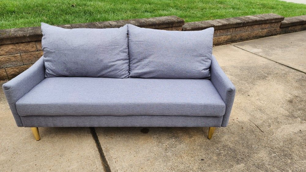 New Gray Modern Cute Loveseat