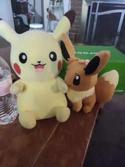 Pikachu and Eevee Pokémon Plush Set. 2- for $6 PICK ⛏️ UP ONLY
