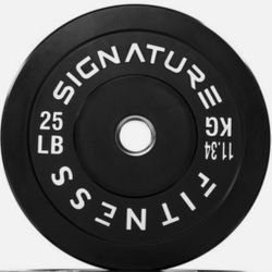 (NEW) 25lb Olympic Bumper Plates 