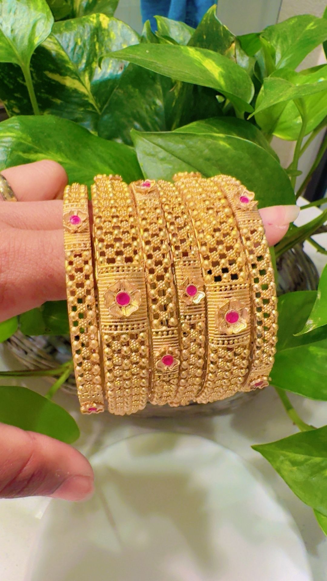 gold plated bangals