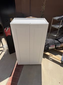 White Two-Door Storage Cabinet