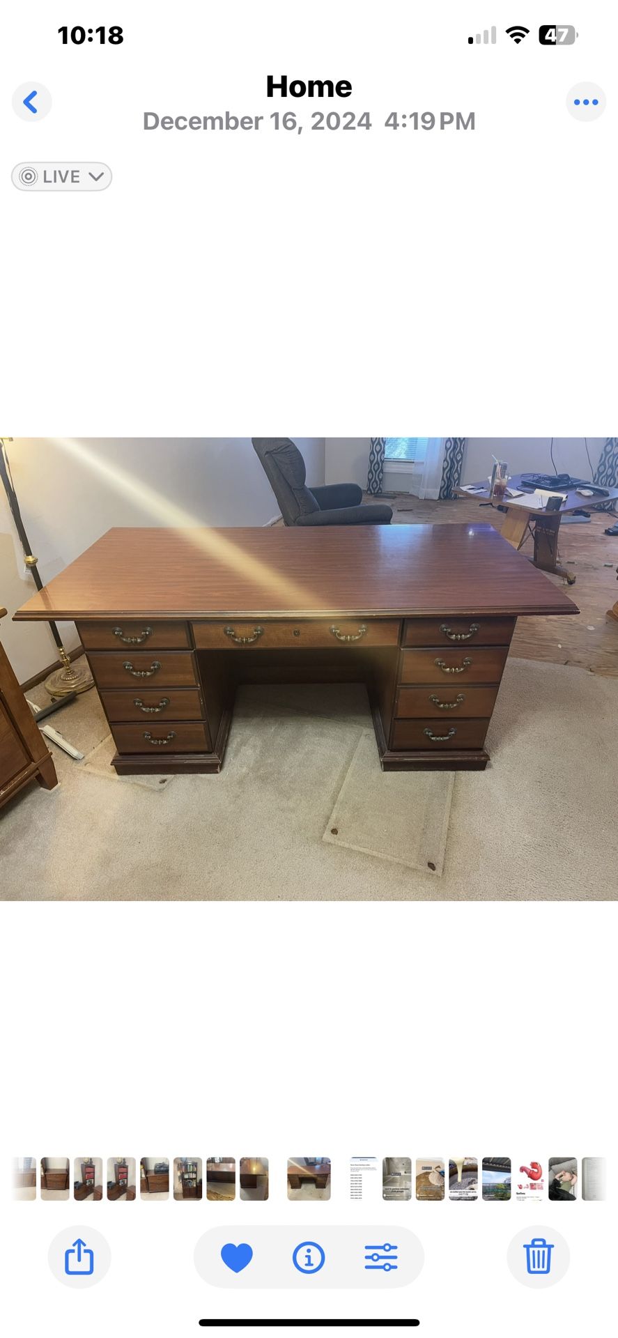 Beautiful 6 Piece Wooden Office Furniture Set