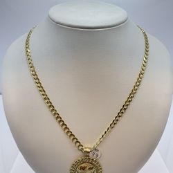 Gold Chain With Globe Pendant