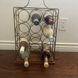 Metal/Wooden Wine Rack