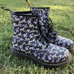Floral Doc Marten Boots 