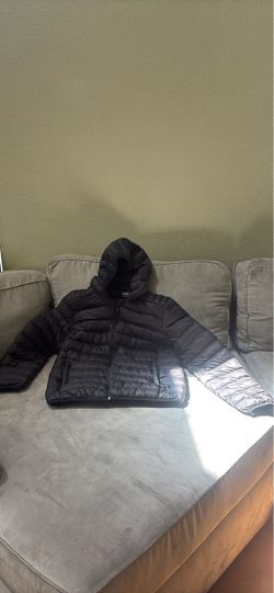 Black Puffer Hooded Jacket