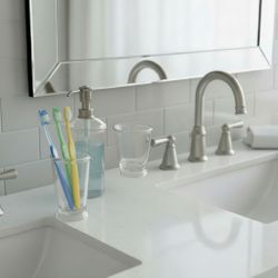 Plastic Bathroom Vanity Countertop Accessory 4 Piece Set