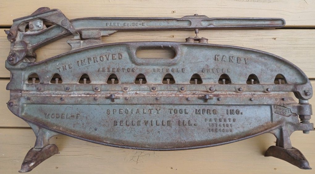 The Improved Handy Asbestos Shingle Cutter Model F Specialty Tools Vintage