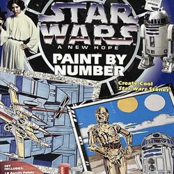  1996 STAR WARS PAINT BY NUMBERS ART 2996 BOX UNOPENED 