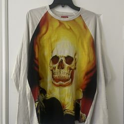 AUTHENTIC Supreme x Marvel Ghost Rider L/S Tee