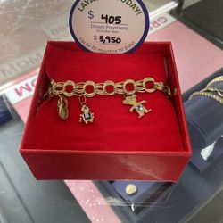14k Charm Bracelet 