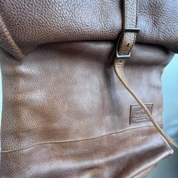 Portland Leather Roll-Up Backpack