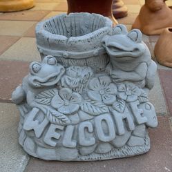 New Small Flower Pot Made Out Of Cement 