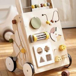 VBABY Wooden Baby Walker, Baby Push Walker  X(272)