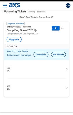Tickets ! SOLD OUT