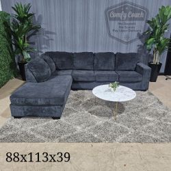 🛋️ Ashley’s Charcoal Sectional Sofa (Delivery Available!! )