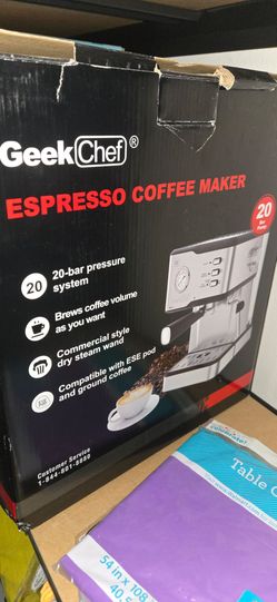 Geek Chef Espresso Coffee Maker 20-Bar