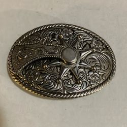 Silver Spur Buckle With Spinning Rowel 