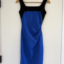 Kenneth Cole Color-Block Sheath Dress – Size 0, Blue & Black