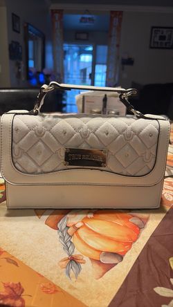 True Religion White Quilted Mini Handbag