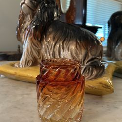 Baccarat Rose Tiente Bambous Swirl perfume Or Trinket Dish