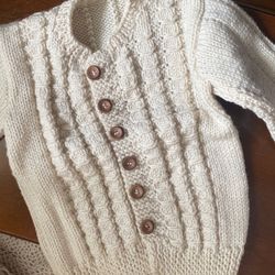 Hand knit Baby Sweater Sets  
