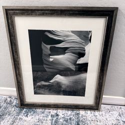 Large Framed Black & White Canyon Wall Art – Modern Home Décor