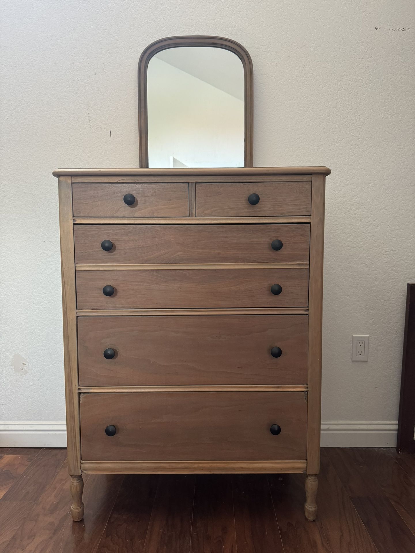 Handsome Antique Chest Of Drawers Cabinet Dresser Desk With Mirror