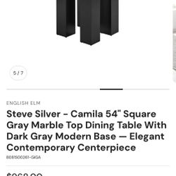 Solid Marble dining Table W/Chairs